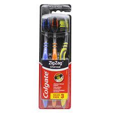 Colgate Zigzag Charcoal 3 Pack Toothbrush
